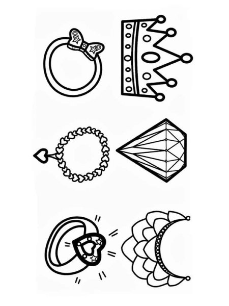 Украшения раскраска для детей