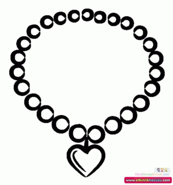 Бусы раскраска для детей