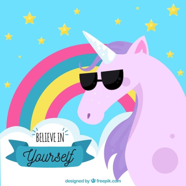 Крутой Единорог в очках