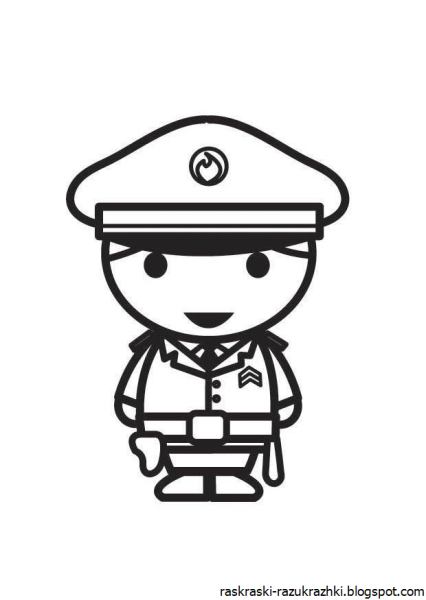 Полиция трафарет для детей