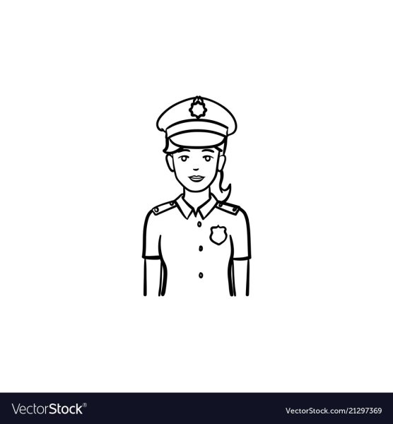 Рисунок полицейского для детей лёгкие