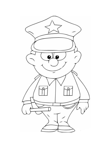 Раскраска милиционер