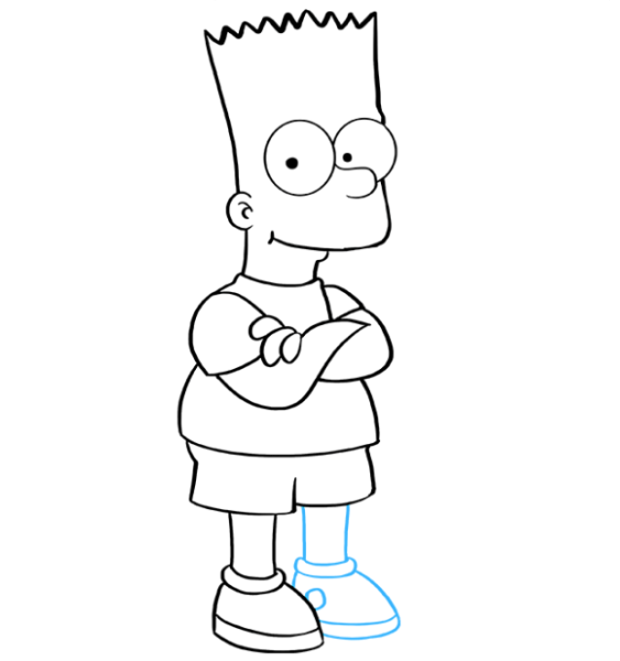 Барт симпсон для срисовки