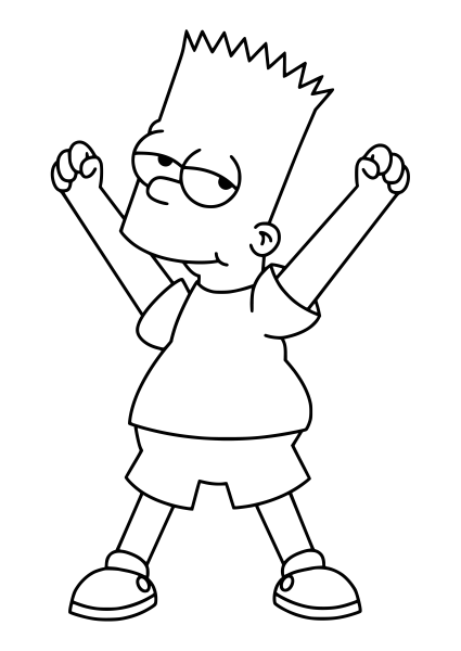 Барт симпсон рисунок маленький