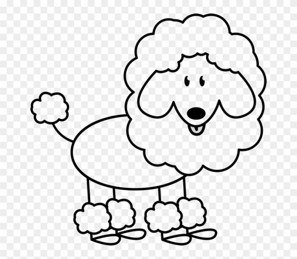 Пудель контур