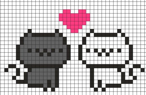 Рисунки по клеточкамалинке