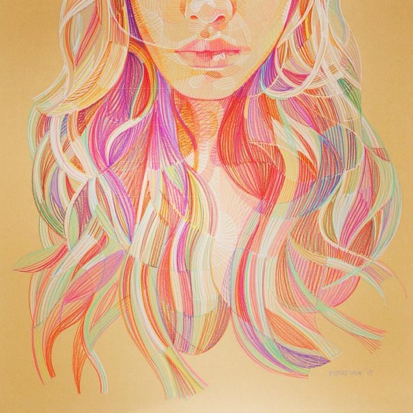 Арт цветными карандашами