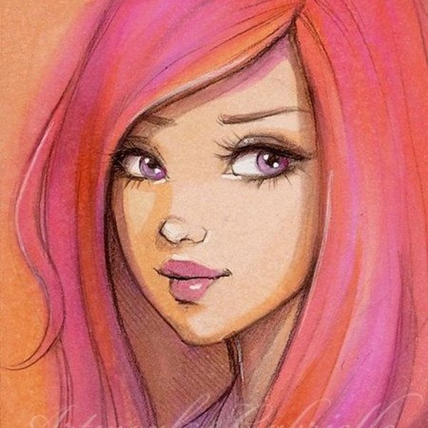 Рисунки для срисовки девушки