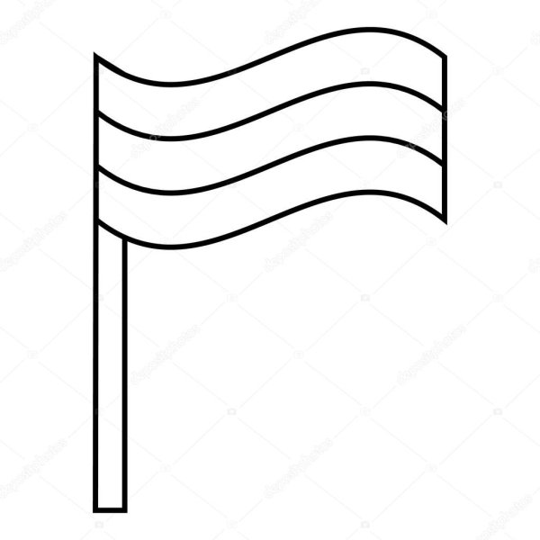 Флаг трафарет