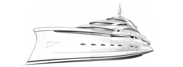 Яхта карандашом