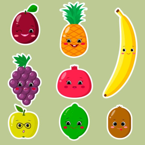 Стикеры фрукты