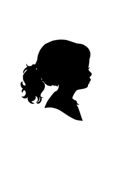 Силуэт девушки портрет