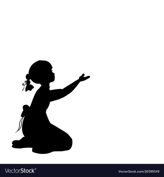 Силуэт сидящего ребенка