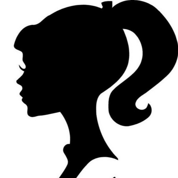 Силуэт лица девушки в профиль