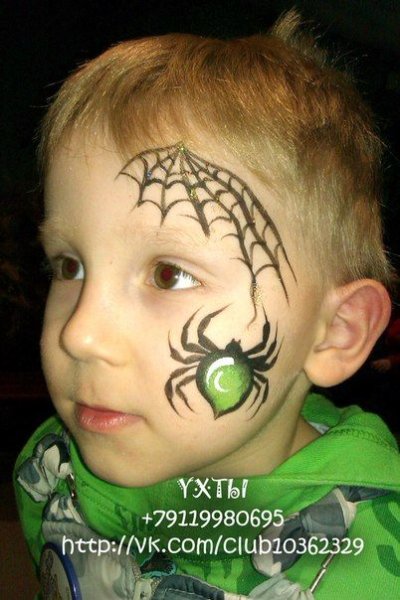 Аквагрим для мальчиков паук