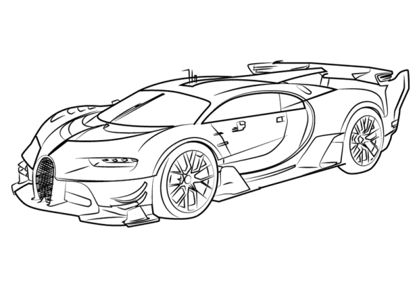 Раскраски машины Бугатти ЧИРОН