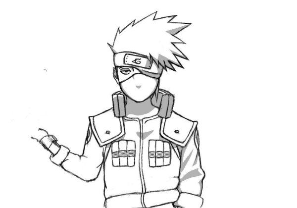 Какаси раскраска в полный рост