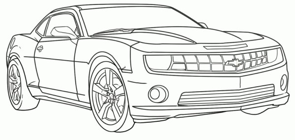 Раскраски Шевроле Камаро Бамблби