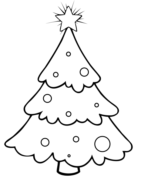 Елка раскраска