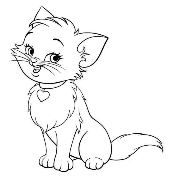 Котенок. Раскраска