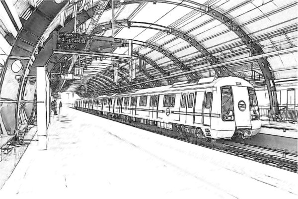 Вагон метро раскраска