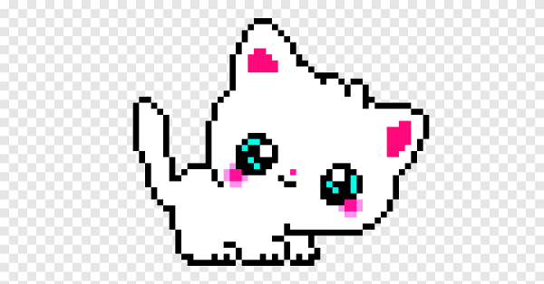 Котик по клеточкам маленький легкий