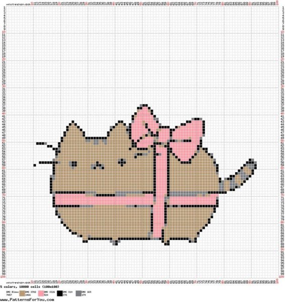 Пушин Кэт вышивка крестом