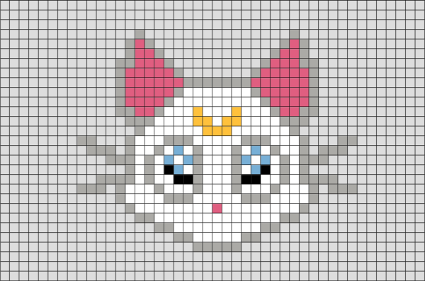 Коты по клеточкам легкие