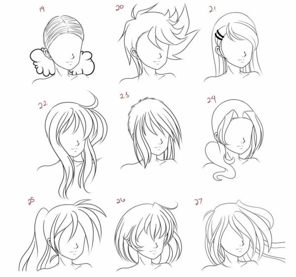 Причёски для девочек аниме