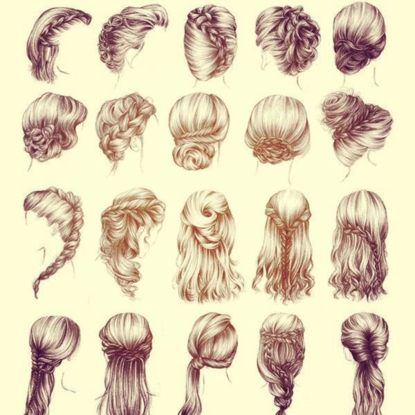 Причёски для рисования