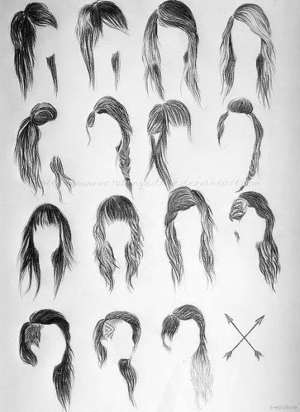 Причёски для рисования