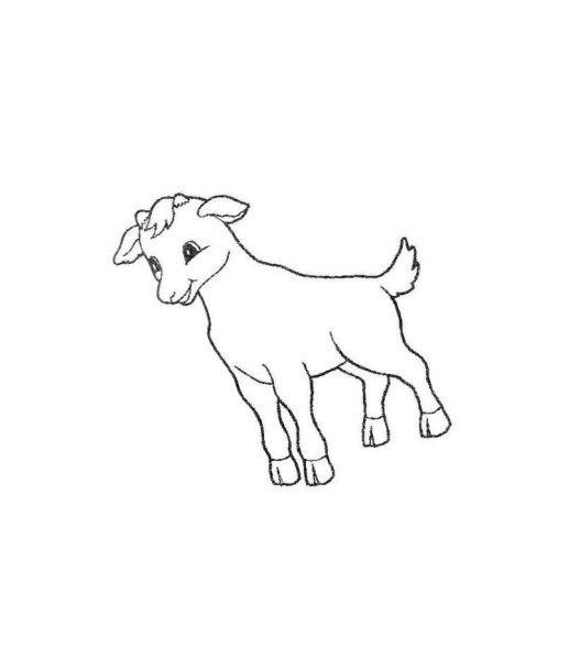 Козленок раскраска