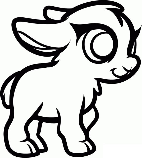 Козленок трафарет