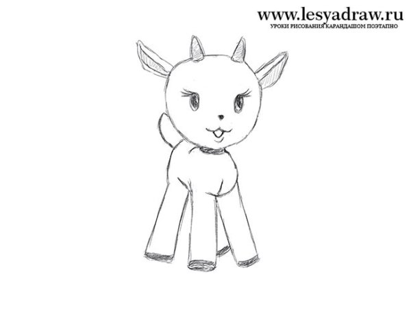 Козленок раскраска