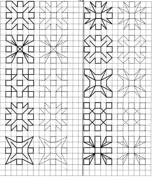 Графические узоры для дошкольников