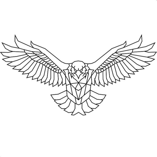 Эскиз тату Орел с расправленными крыльями