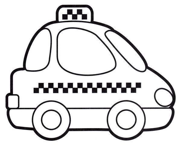 Такси раскраска для детей