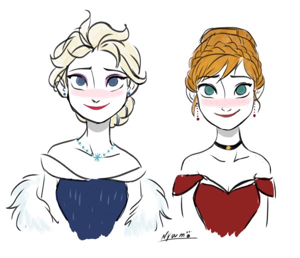 Эльза и Анна из холодного сердца