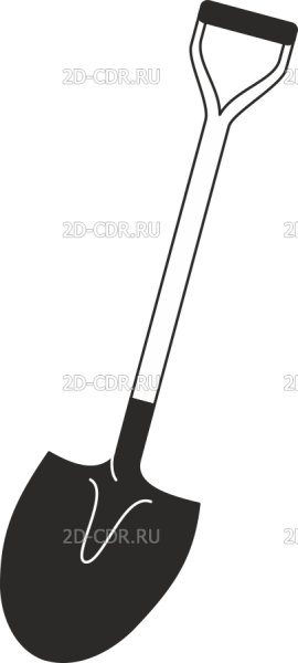 Лопата черно белая