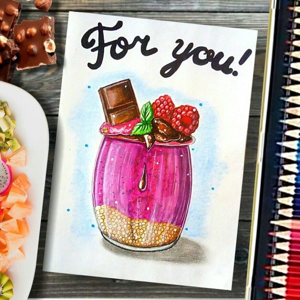 Еда для срисовки в скетчбук