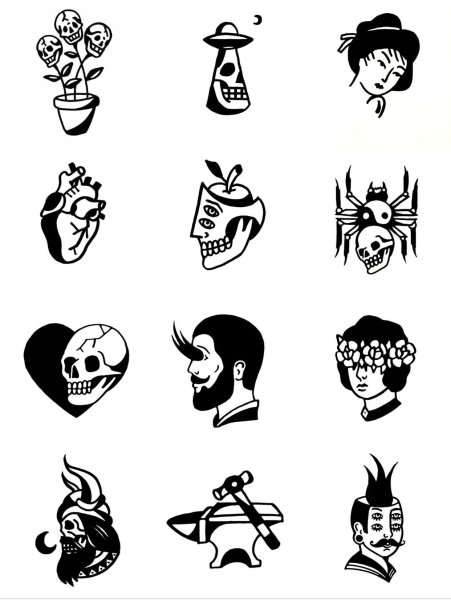 Маленькие Татуировки эскизы