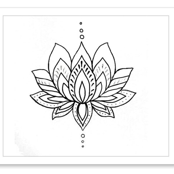 Тату Лотос эскизы