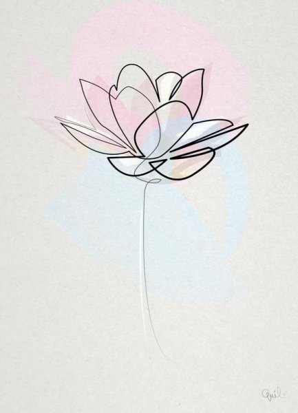 Лотос одной линией