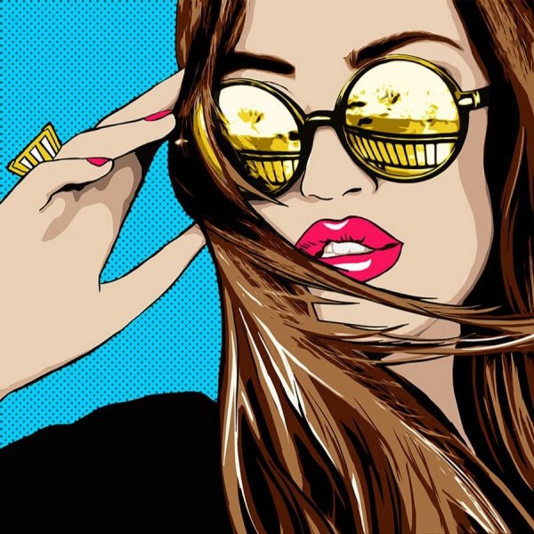 Нарисоыаная Левушка в очках