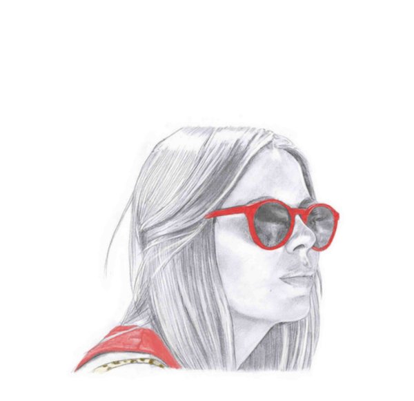 Девушка в очках рисунок