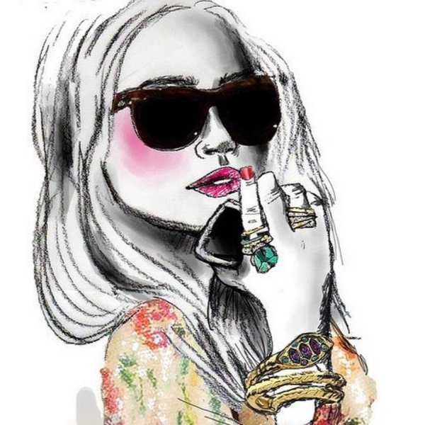 Нарисоыаная Левушка в очках