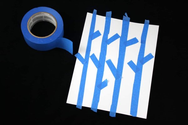 Трафарет малярным скотчем