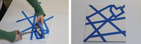 Рисование с помощью малярного скотча