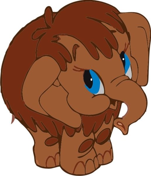 Раскраски с мультика Мамонтенок