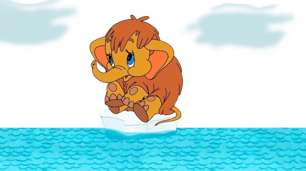 Герой мультфильма Мамонтенок